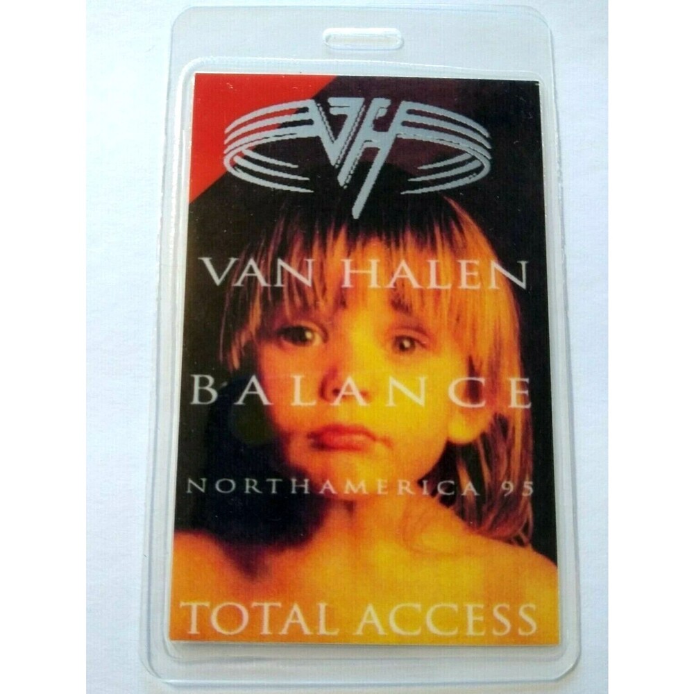 Van Halen Balance Tour Backstage Pass Laminated Original 1995 Hard Rock Eddie